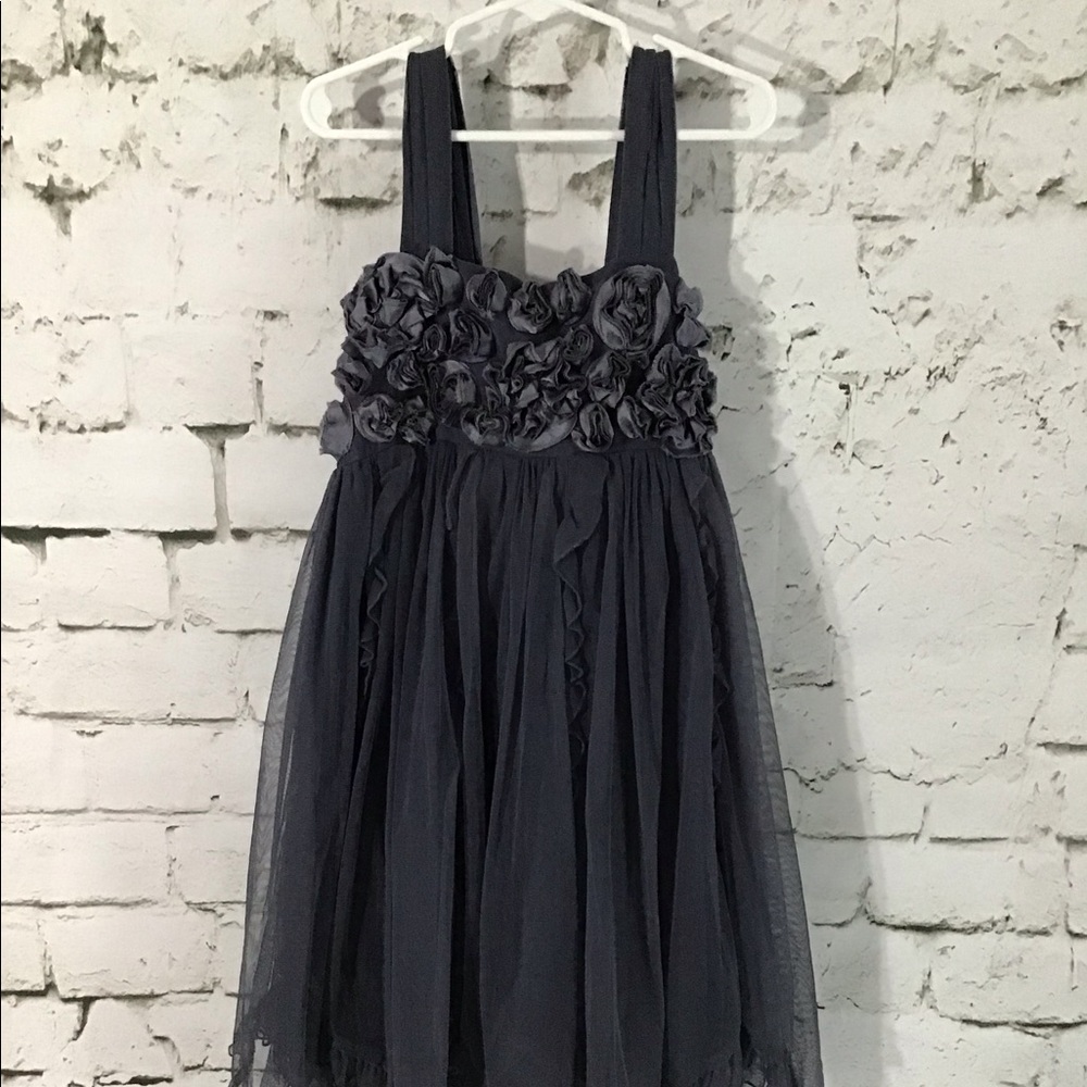 💋Girls Gray Flower Girl Dress Size 7/8